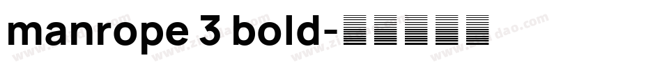 manrope 3 bold字体转换